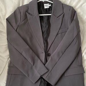 princess polly oversized blazer - grey